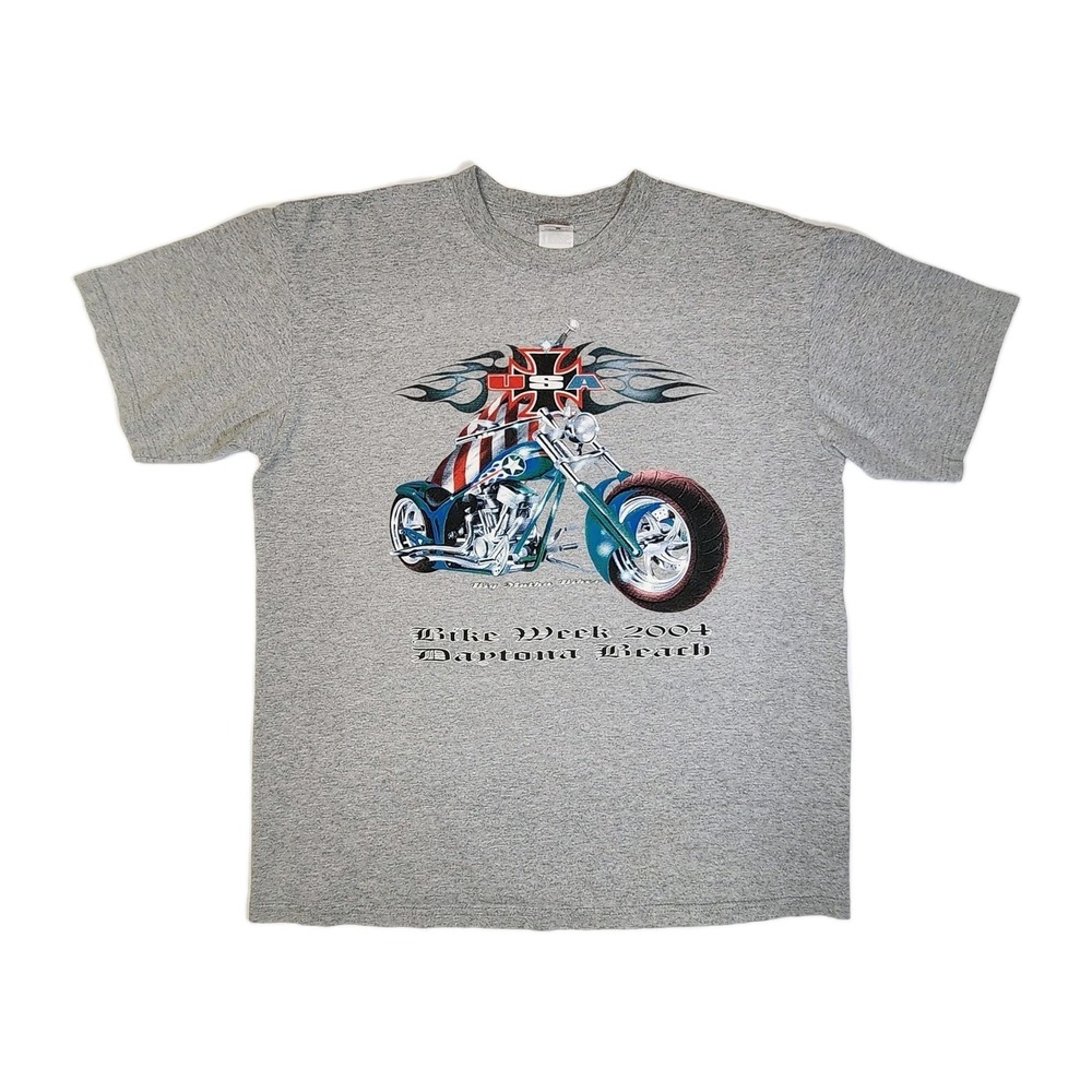 Vintage Daytona Beach Bike Week 2004  T-Shirt Chopper Motorcycle USA Biker Large